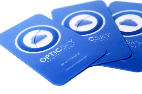 Clear business card samples - Optic Sky Productions