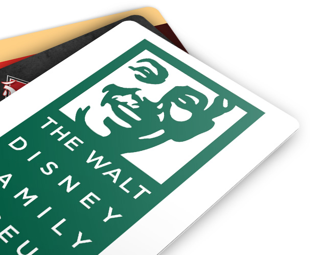 Example of a Custom Membership Card for the Walt Disney Company.