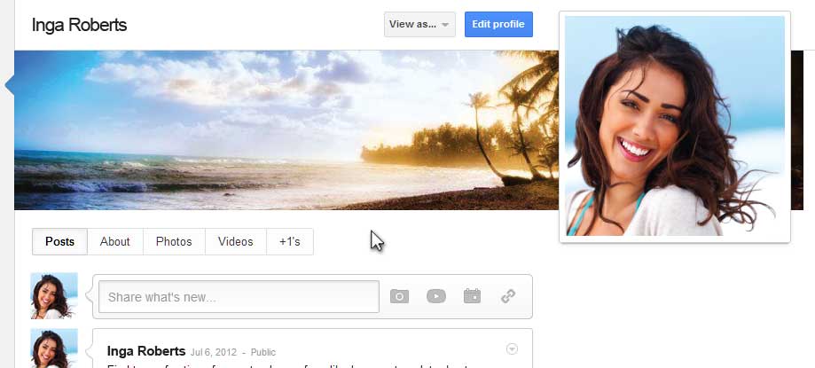 Google+ profile