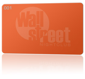 Wall Street Bright Orange Plastic Card