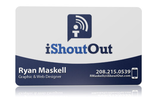 iShoutOut plastic business card
