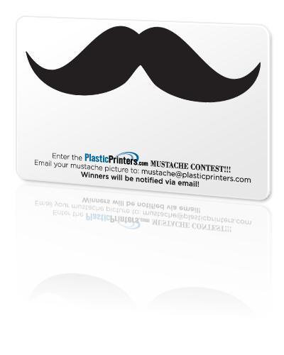 Clear Plastic Mustache Business Card