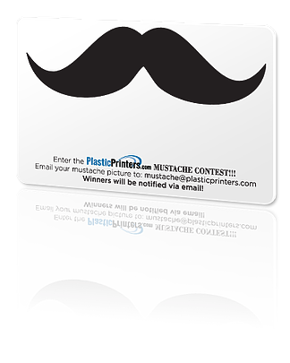 Clear Plastic Mustache Business Card