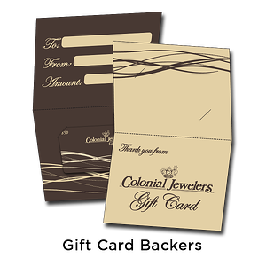 gift card backer, holder