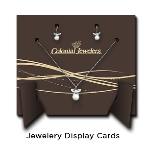 unique, custom, folded, die cut, custom shape, display, jewelry card