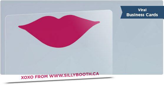 viral kissy lips business card design