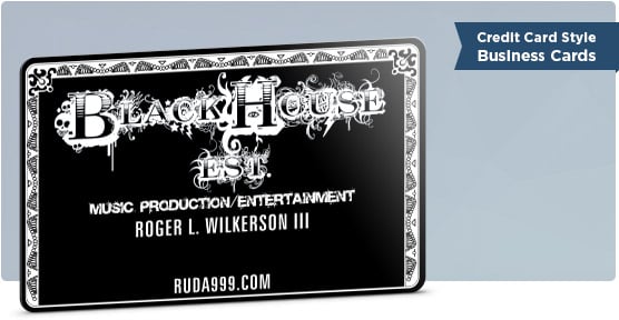 American Express Black Card Style Business Card