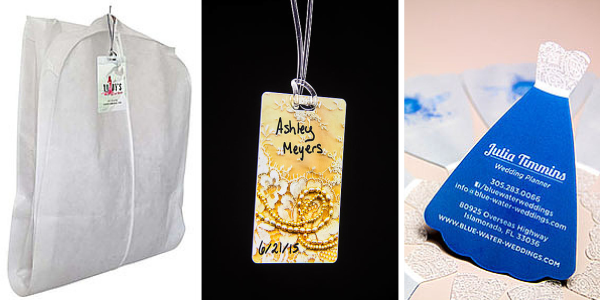 Custom Plastic Clothes Tags and One Shaped Like a Dress