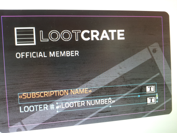 Loot Crate Membership Cards