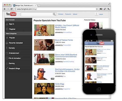 Youtube Responsive Design
