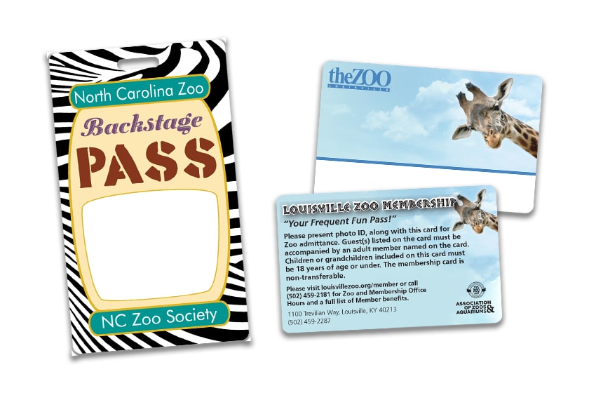 Zoo Pass and a Zoo Membership Card