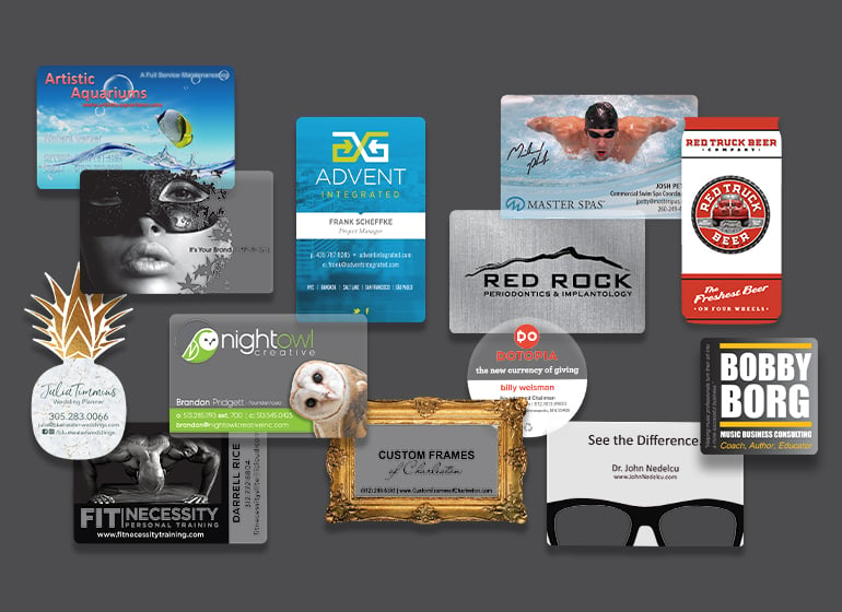 Custom printed plastic business cards