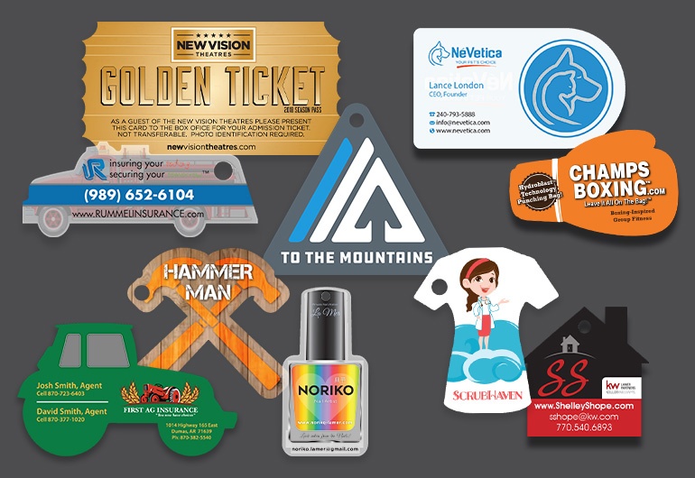 Custom Shapes Die Cut Business Cards Plastic Printers, Inc.