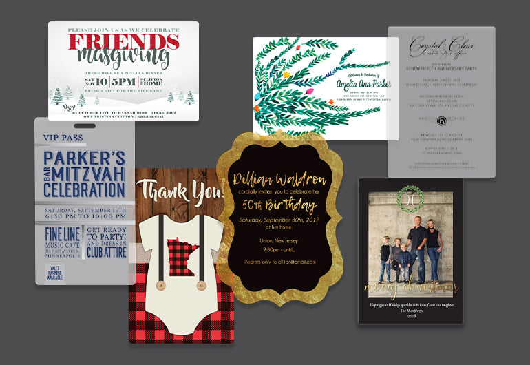Custom Printed Greeting Cards, Holiday Cards and Custom Invitations
