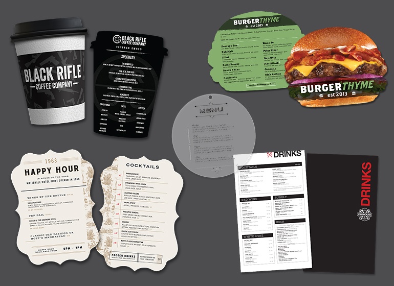 Menu Printing & Design Plastic Printers