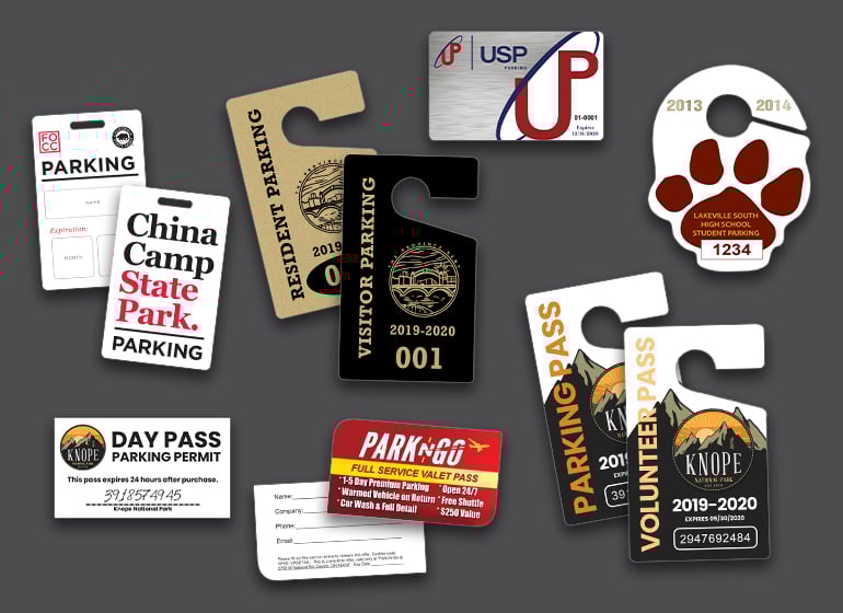 Custom Printed Parking Permit and Parking Passes