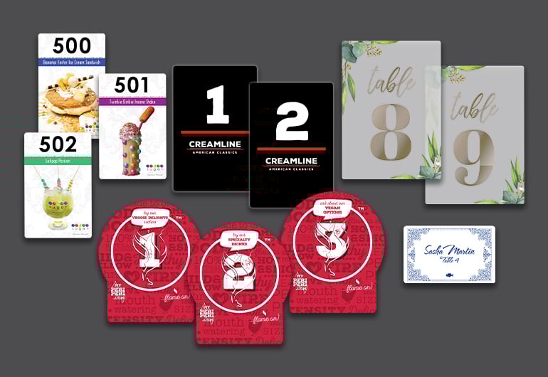 Custom Wedding and Event Table Numbers and Place Cards