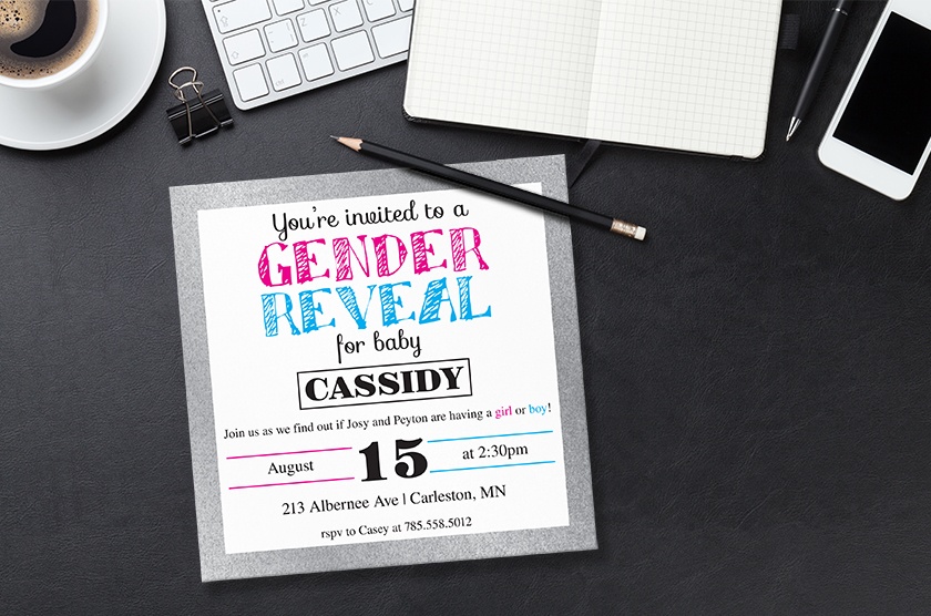 square-gender-reveal-invitation square-gender-reveal-invitation