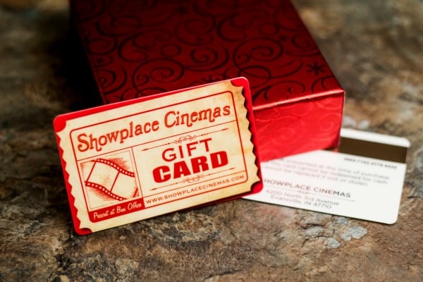 Showplace Cinemas Gift Card and Box Display