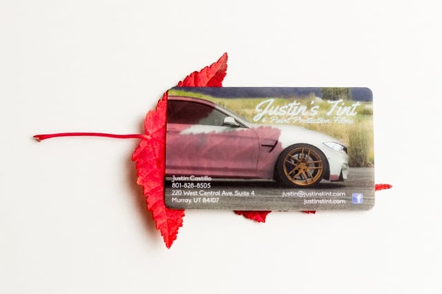 Business Cards Frosted Satin Justins Tint Automotive Business Cards Frosted Satin Justins Tint Automotive