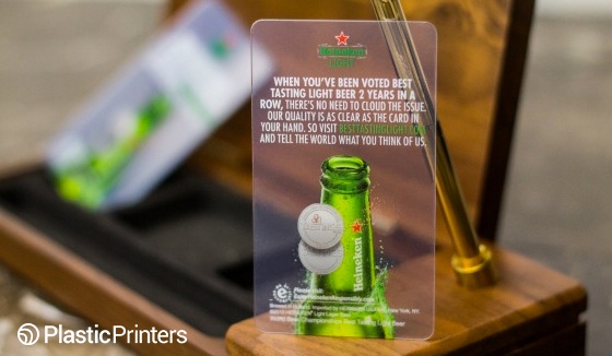 Heineken Clear Waterproof Business Card