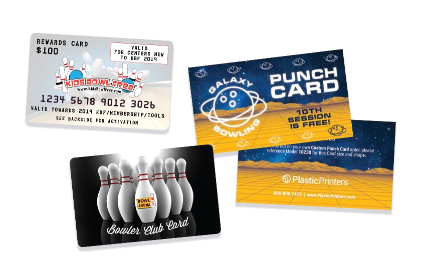 Bowling Membership Card, Rewards Card, & Punch Card