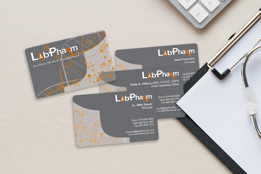Industry Business Cards Example from LabPharm Ancillary Management