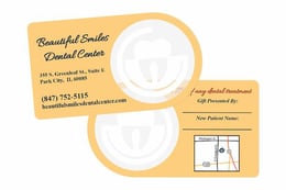 Dental Business Cards in a Custom Shape and with Frosted Accents