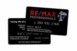 Realtor business cards with embossing
