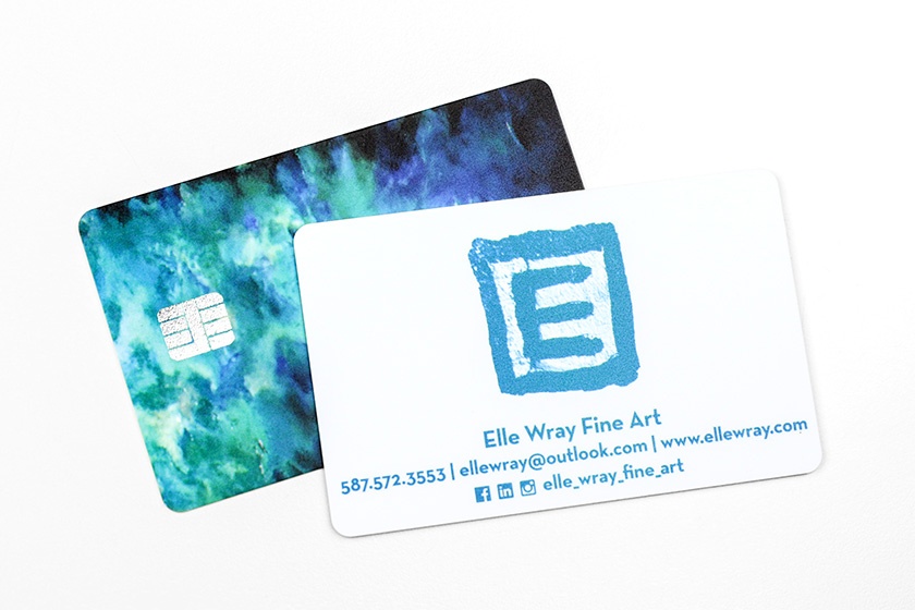 social media on business cards