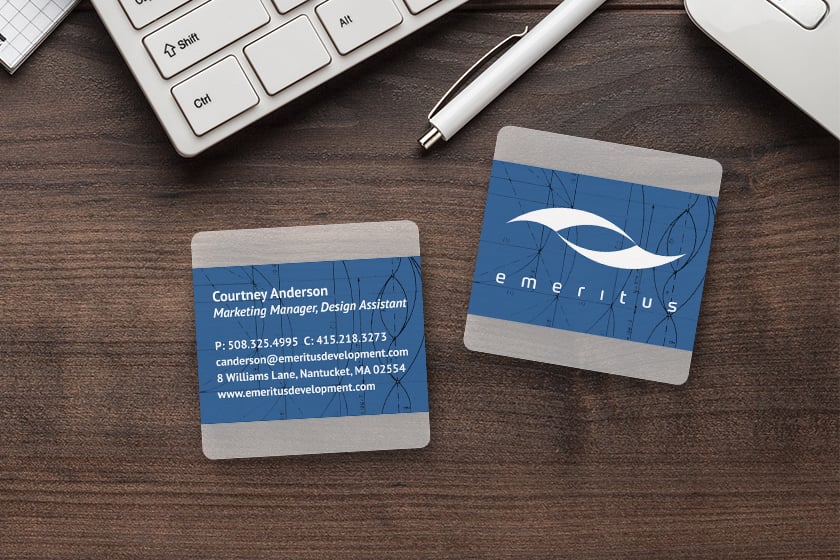 Custom Square Business Card With Frost