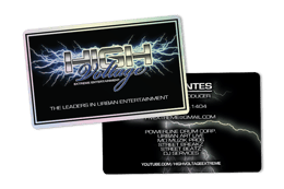 Plastic Business Card for High Voltage Entertainment - Platinum