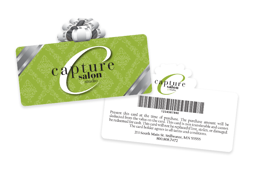 Custom Present-Shaped Gift Cards for Salons