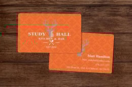 Business Card With Translucent Logo