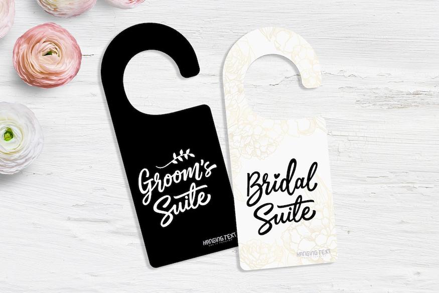 Wedding door hangers from Plastic Printers