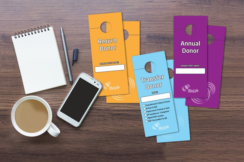 Door-Hanger-Donor-Writable-Versions-Donation-Tags-Biolife-Plasma-Services-Kyle-KT9805-HS115906-Sample
