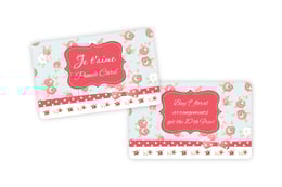 Punch cards for a florist