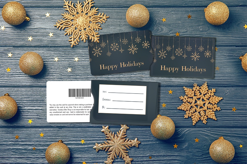 Holiday gift cards with matching sleeves