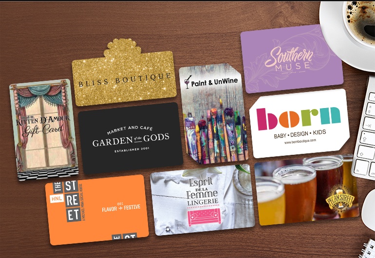 Custom Gift Cards by Plastic Printers