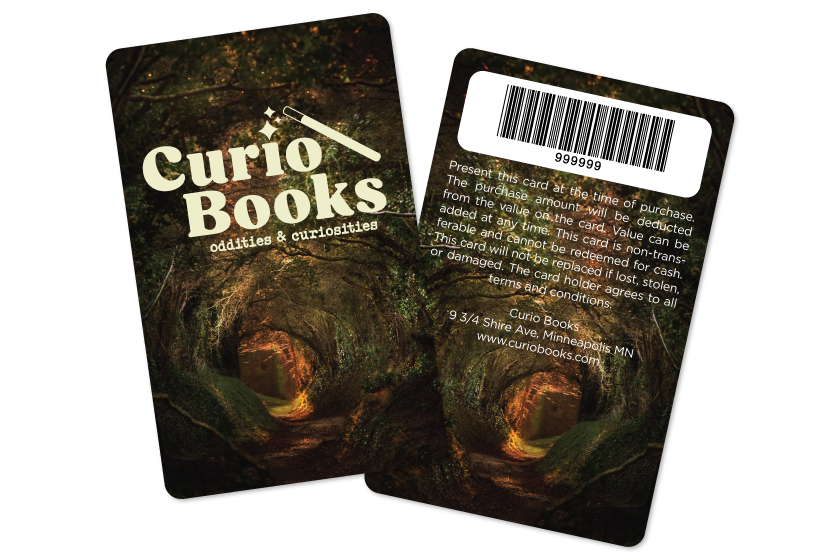 Vertical Gift Cards with Barcodes for Anthology Software