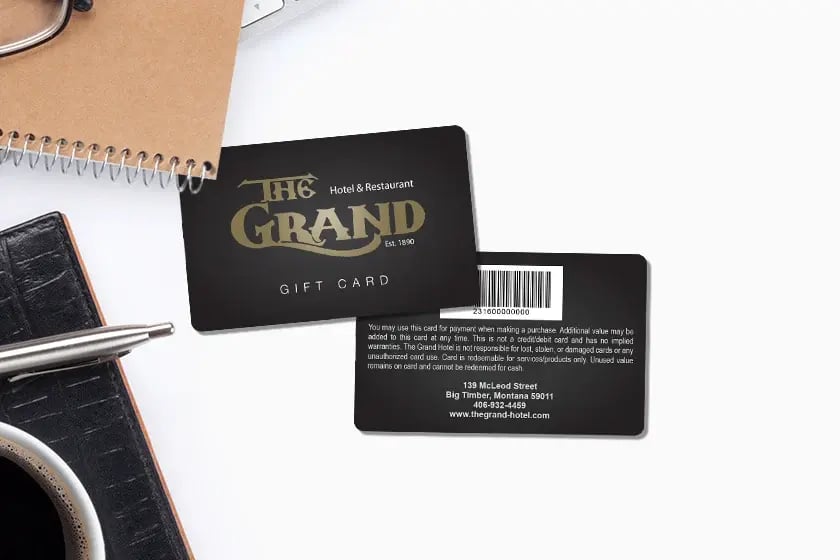 Grand Hotel Gift Cards with Barcode