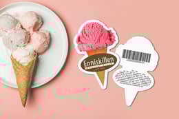 Ice Cream Cone Business Cards with Barcode