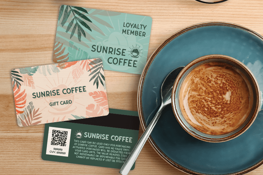 Gift-Card-Loyalty-Card-Sunrise-Coffee-Restaurant-Mock-Up-840x560