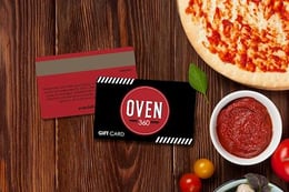Custom gift cards for a pizzeria 
