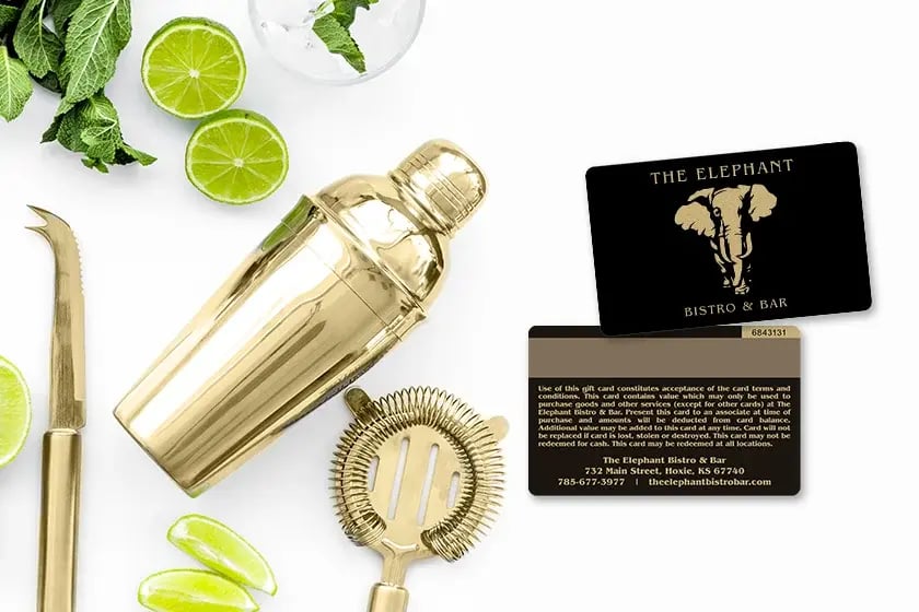 Gift-Card-Magnetic-Stripe-Metallic-Gold-The-Elephant-Bistro-Bar-HS105182-Sample