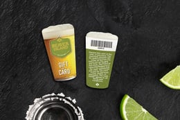 Custom gift cards printed by Plastic Printers