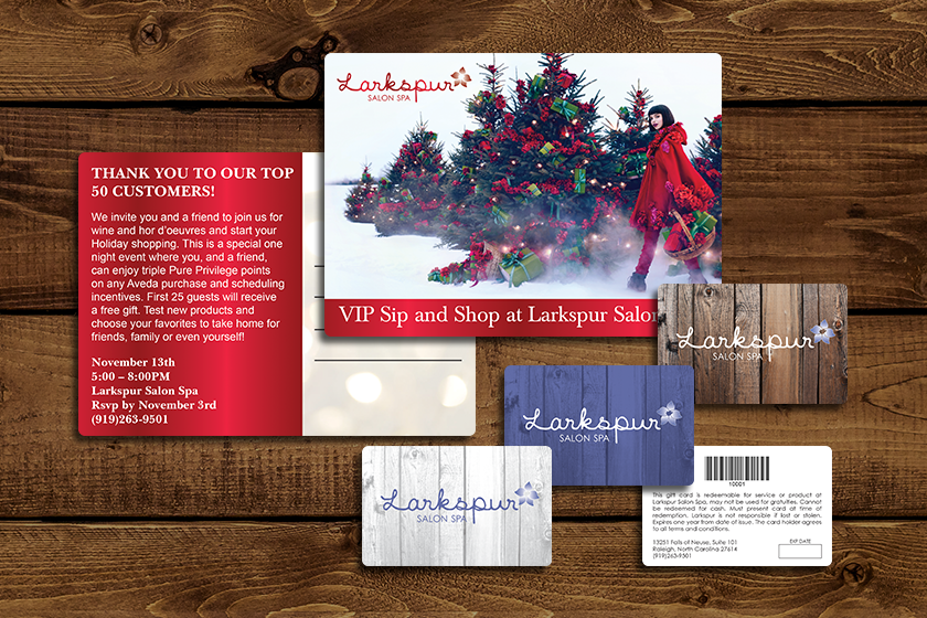 Gift-Card-Postcard-Versions-Barcode-Writable-Larkspur-Salon-Spa-KT5700-HS094743-HS093907-Sample