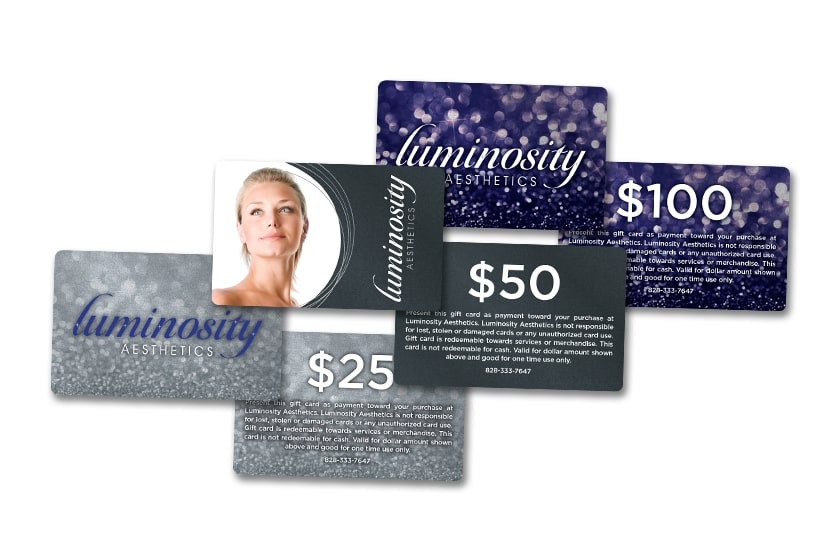 Luminosity Aesthetics Face Value Gift Cards
