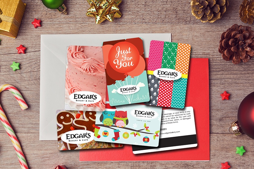 Custom gift cards for a bakery