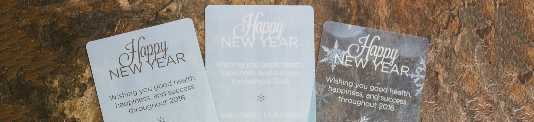 Corporate Holiday Cards on Clear Plastic